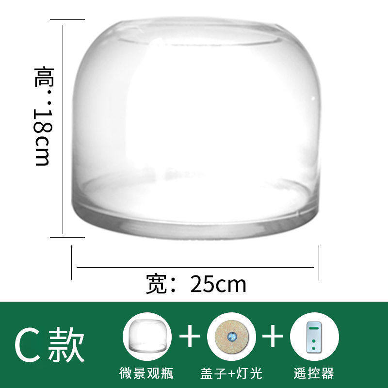 微景观玻璃瓶苔藓容器养盆器玻璃闷微观生态瓶瓶子花盆微景缸空瓶图片