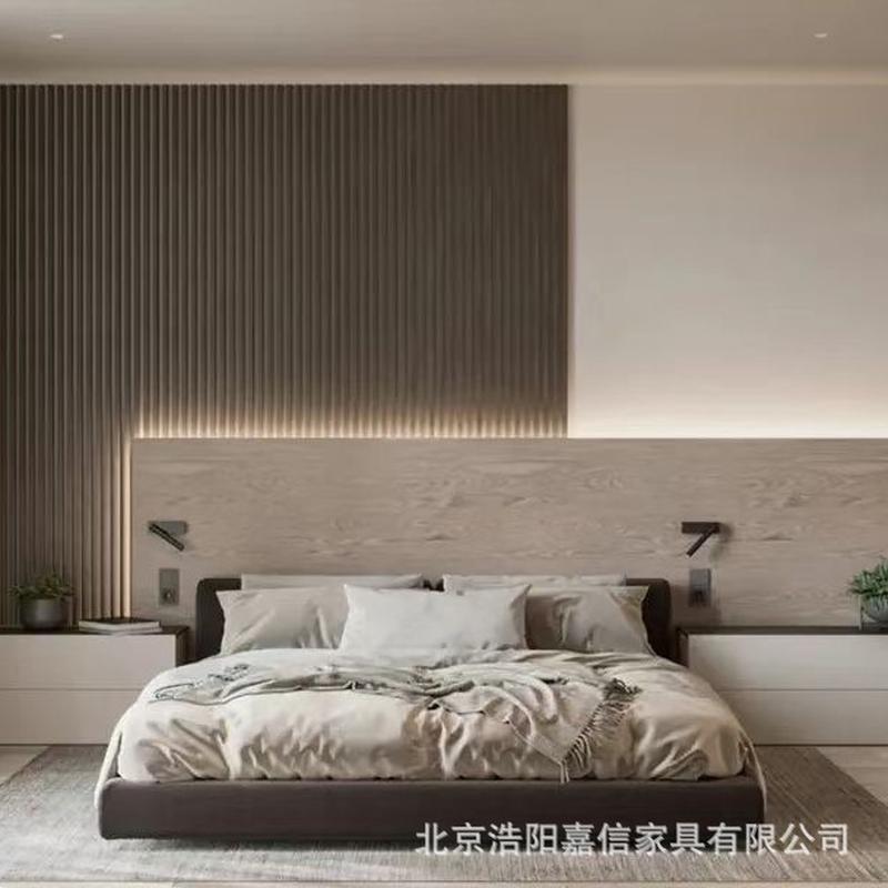 北京源头工厂全屋定制实木贴皮墙板烤漆护墙板现代简约风格清油