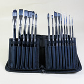 15批发尼龙人体彩绘画笔套装 支水粉丙烯刷包带刮刀海绵工具全套