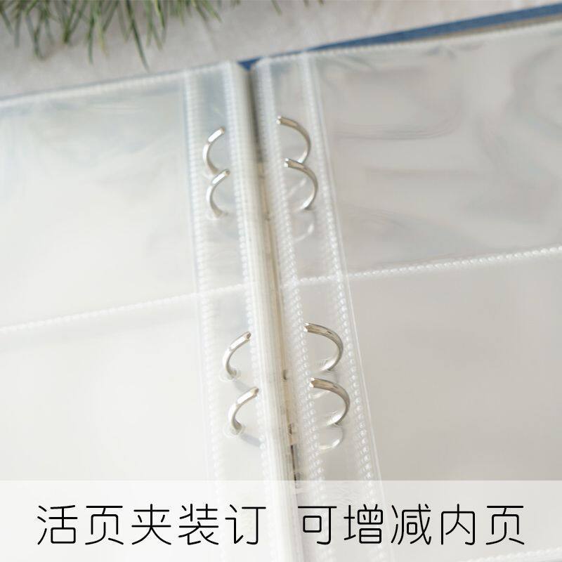 照片忆/牛仔布面4寸照片4清新插页式影集6寸目活页迷你小相册本