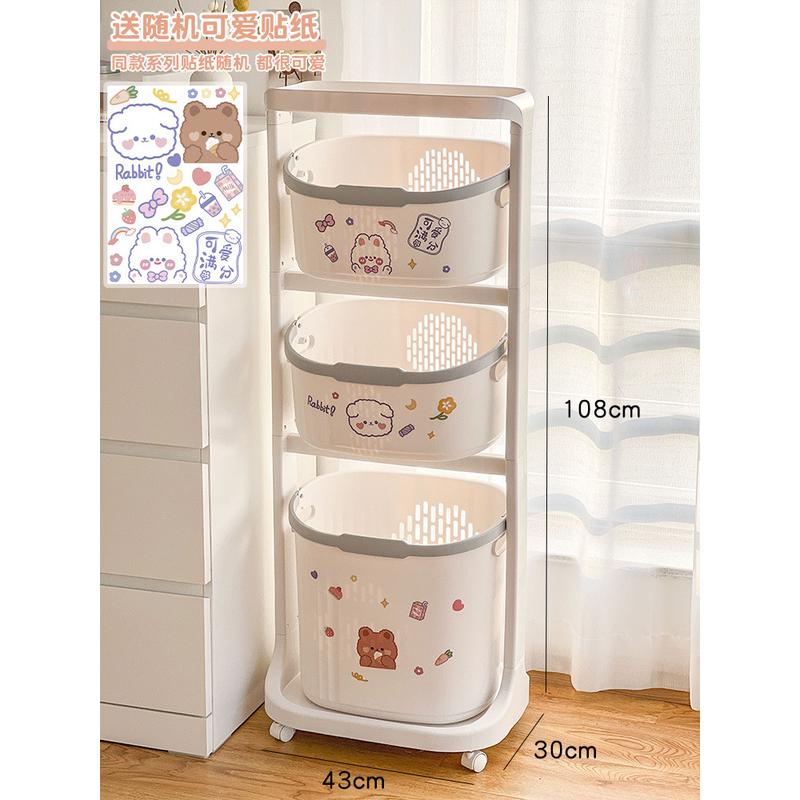 rp4t衣浴室脏衣篮推车置物架脏衣篓卫生间脏衣服洗手间收纳架批发