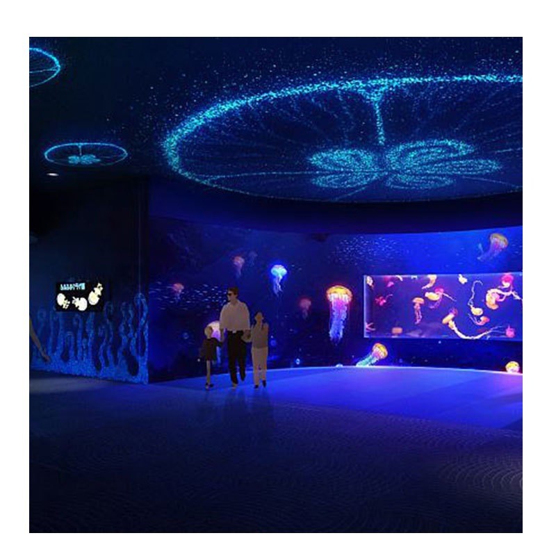 鱼缸亞克力玻璃鱼缸海洋馆水族箱工程设计超大型一体式亚克力大型
