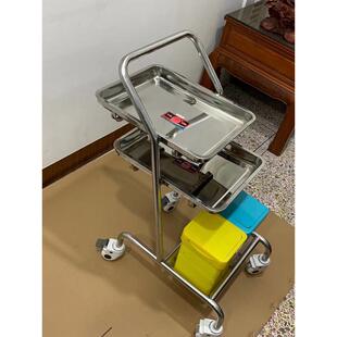 xh污物车不锈钢三层护理车加厚晨护车医院用被服车污物垃圾车护士