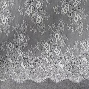 现货150cm无家纺睫毛蕾丝花边满幅锦纶弹手工服装辅料睫毛面料