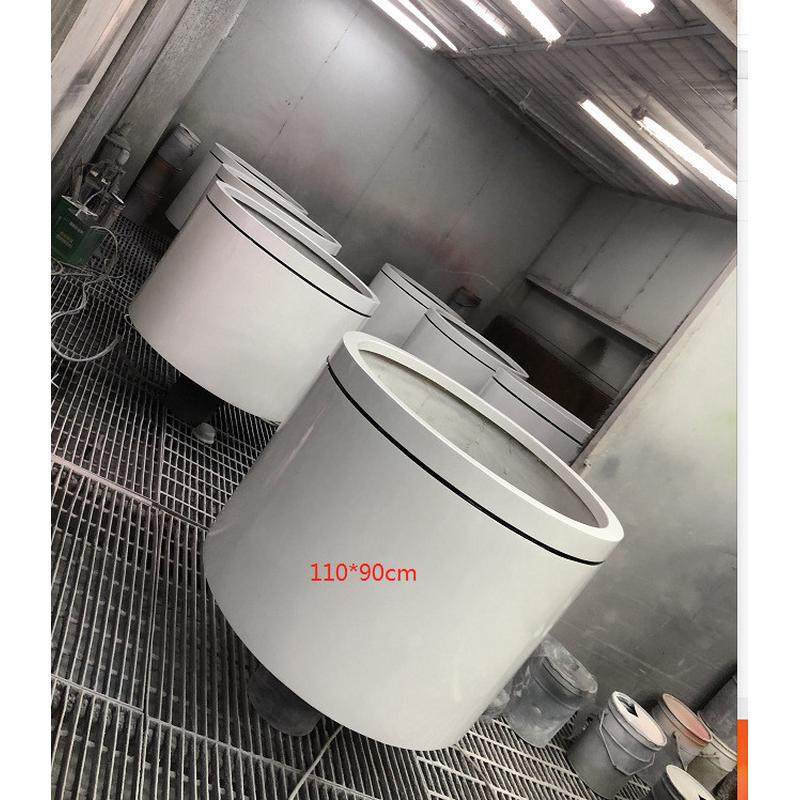 户外玻璃钢花盆商场花钵公园圆形大花缸美陈花箱组合酒店花器广场