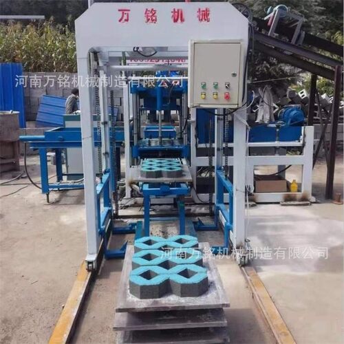 水泥全自动长条支撑垫块免烧空心彩色面包透水护坡制砖机设备