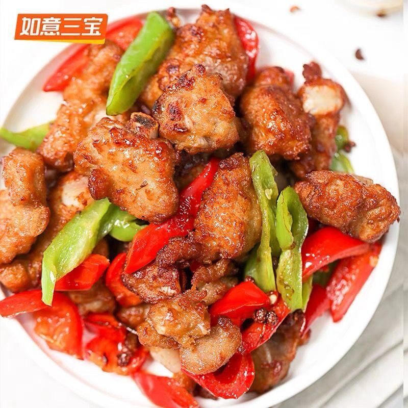 如意三宝蒜香小排400g排骨油炸猪排腌制肋排酒店餐饮半成品特色菜