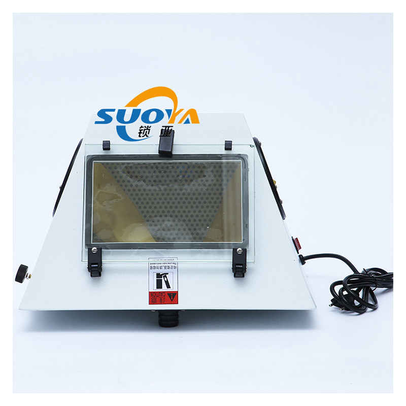 斜式磨砂喷砂机干喷小型白色凌形 除杂质除锈手动金属首饰除表面