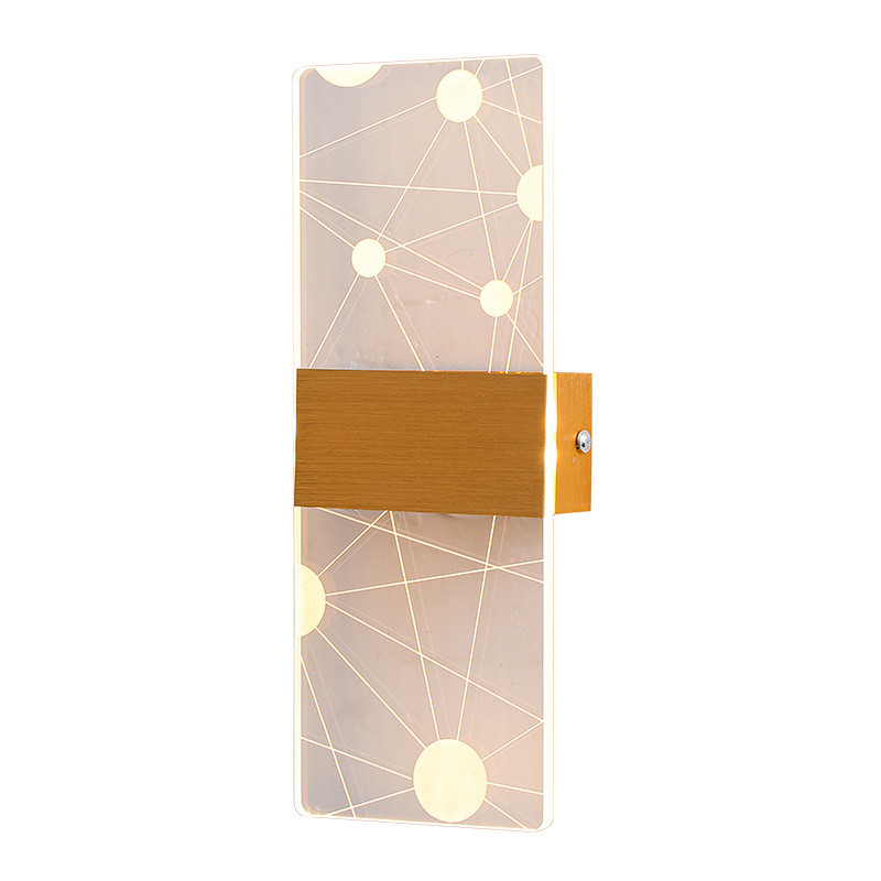 现代简约创意卧室床头壁灯三色调光楼梯间过道长条背景客厅墙壁灯