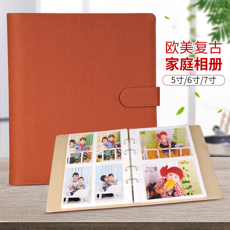 6s影集相册本5寸6寸7寸照片简约家庭纪念册大容量复古风插页式活