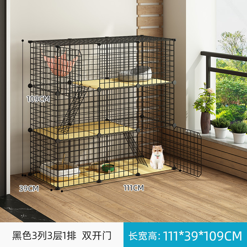 猫笼子猫窝室内猫咪别墅超大自由空间带厕所一体两层小型猫舍家用