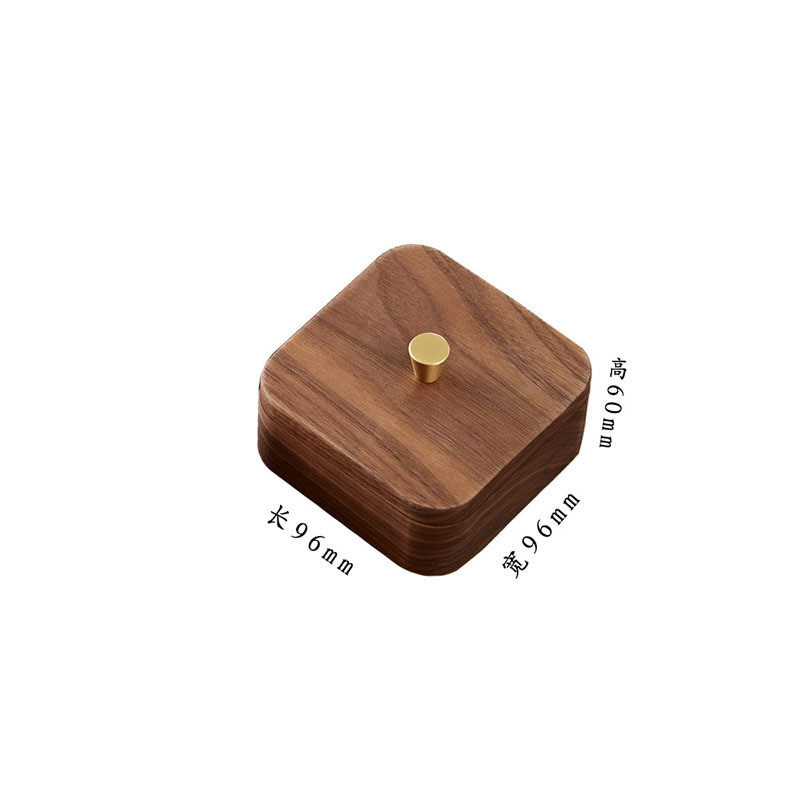 胡桃木双层牙线收纳盒储物盒客厅牙签盒木质家用棉签盒实木方形,收纳整理,桌面收纳盒,淘宝优惠券,粉丝福利购,淘宝优惠卷