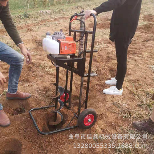 热销手提式挖坑植树价格机打洞机果园用打坑机价格