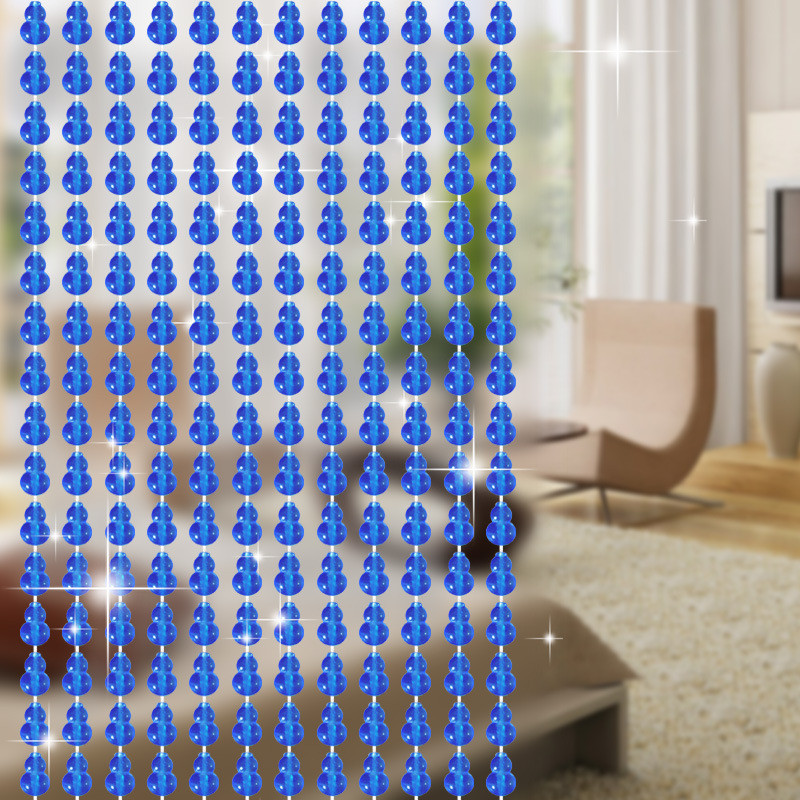 家用防蚊珠帘免打孔塑料珠子葫芦门帘玄关装饰夏季挂帘水晶隔断帘