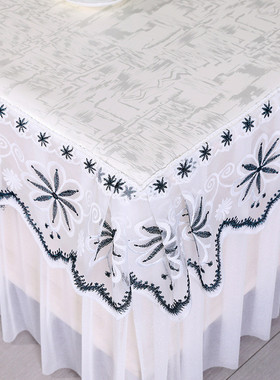 S78D茶几桌布防水防油茶几套罩电视柜全包防尘茶几餐桌垫餐桌布长