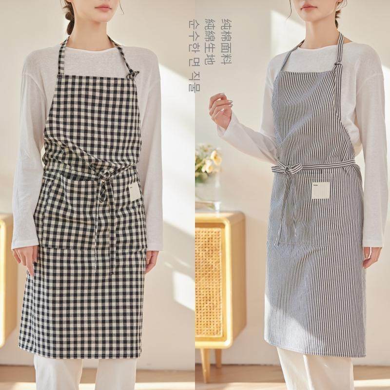 棉日本韩国日式工作服烘培花艺围裙定制logo印字画高级年轻新厂家