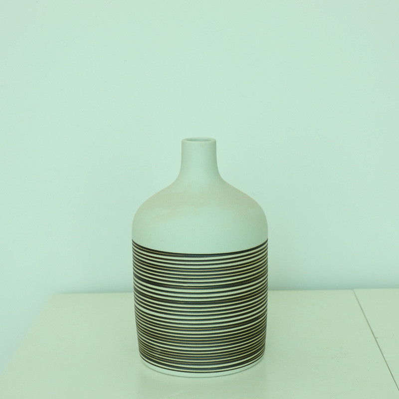 侘陶景德镇花瓶摆件陶瓷客厅插花家居创意素寂风简约陶罐工艺品