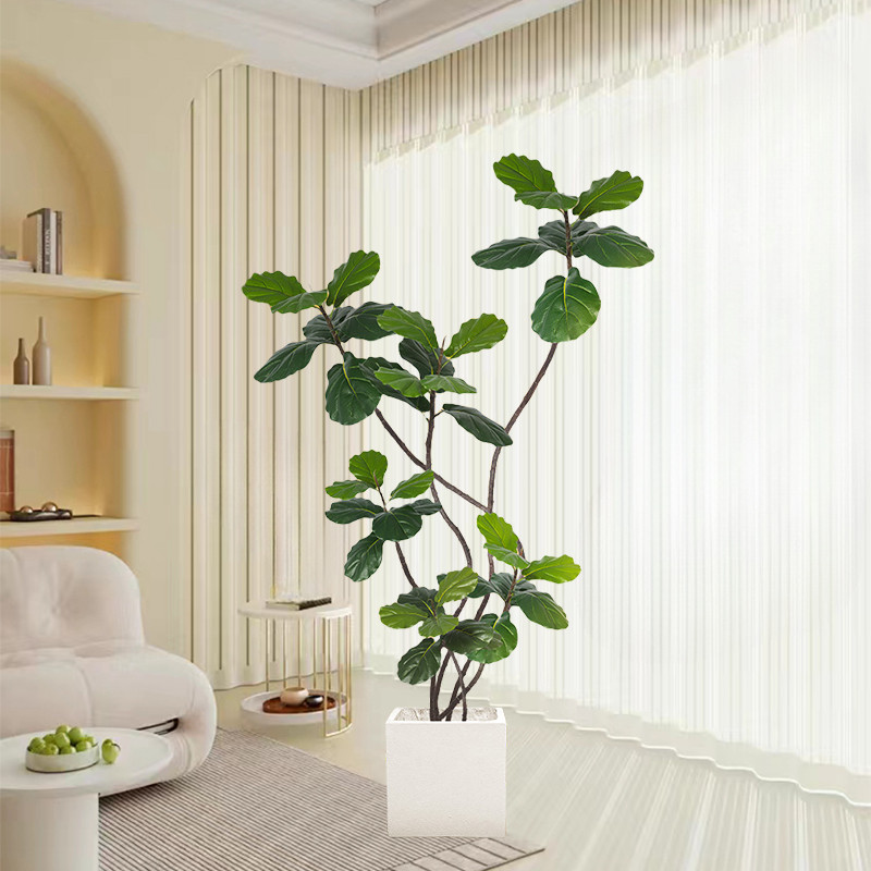 仿真琴叶榕绿植客厅轻奢仿生花高端大型室内盆栽摆件假植物装饰树