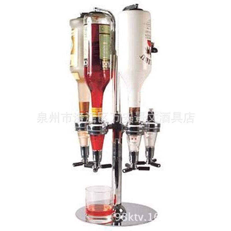 4头旋转酒架酒架倒酒架分酒器立式倒不锈钢金属30ml45ml25ml