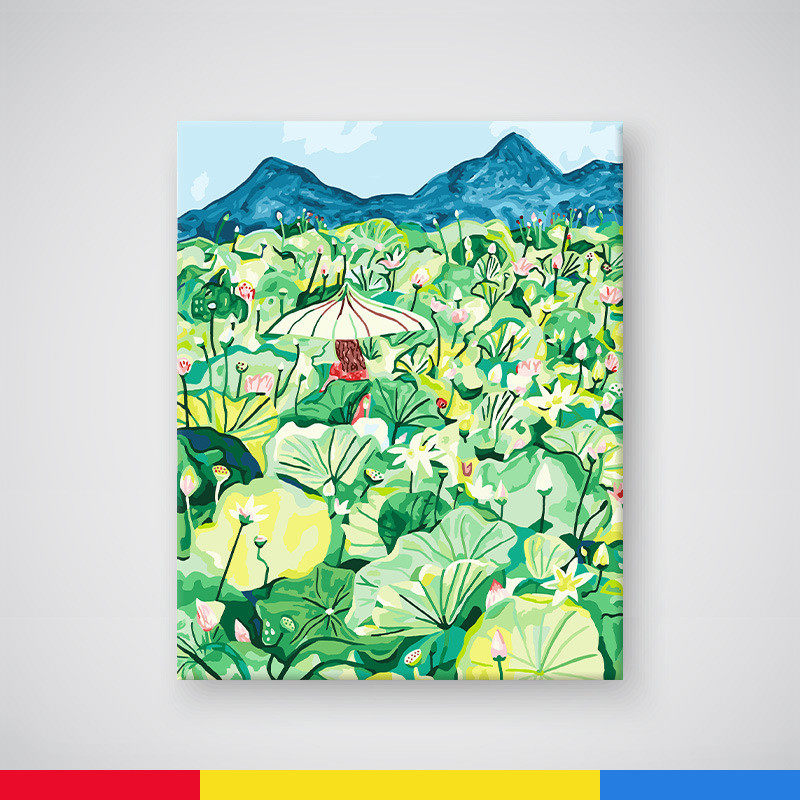 diy数字油画批发直供厂家手绘中国风装饰画挂画手工填色油画