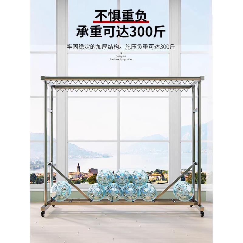 热销阳台加厚加粗家用农村室外不锈钢晾衣架落地户外防风床单被套