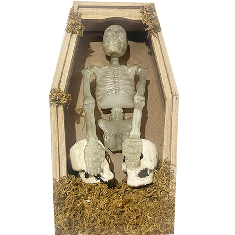 新款摆件创意家居万圣节酒吧布置派对装饰骷髅工艺品摆设批发