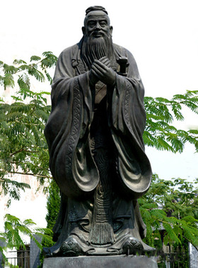 校园孔子铜像厂家批发户外大型公园金属摆件雕像历史名人雕塑景区