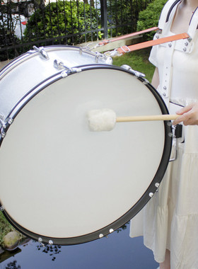 热销打击乐器木质军鼓毛绒槌定音大鼓槌白色低音头鼓棒大鼓锤军鼓