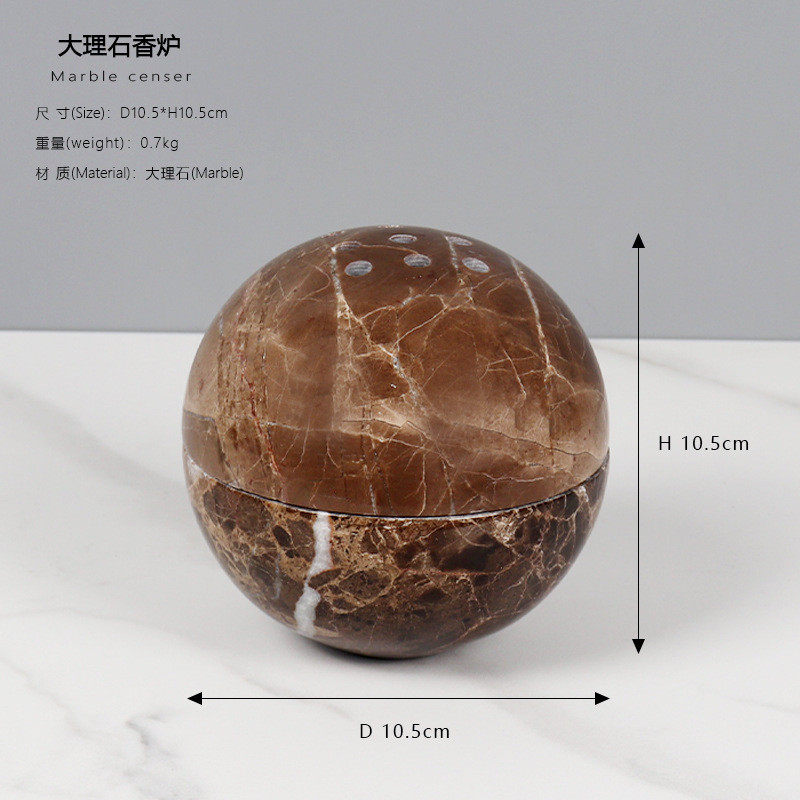 侘寂风天然大理石香薰炉创意家用客厅电视柜桌面软装饰品摆件,家居饰品,香薰炉,淘宝优惠券,粉丝福利购,淘宝优惠卷