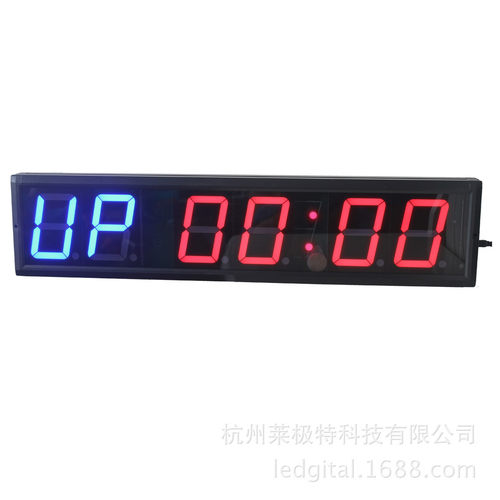 健身运动计时器4寸6位健身时钟间隔交替计时器健身房使用优品
