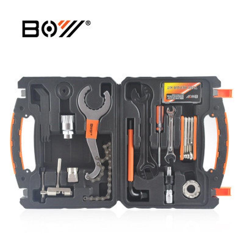 BOY工具箱套装自行车工具多功能维修工具家用山地车修理8010AX