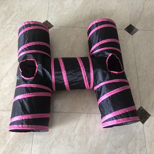 厂家直销h型猫通道骨四通宠物通道猫隧道猫三通头型五通s螺旋通道