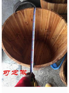 2tcu浴盆圆形香杉木桶全身泡澡沐浴桶洗澡桶成人纯手工浴缸熏蒸可