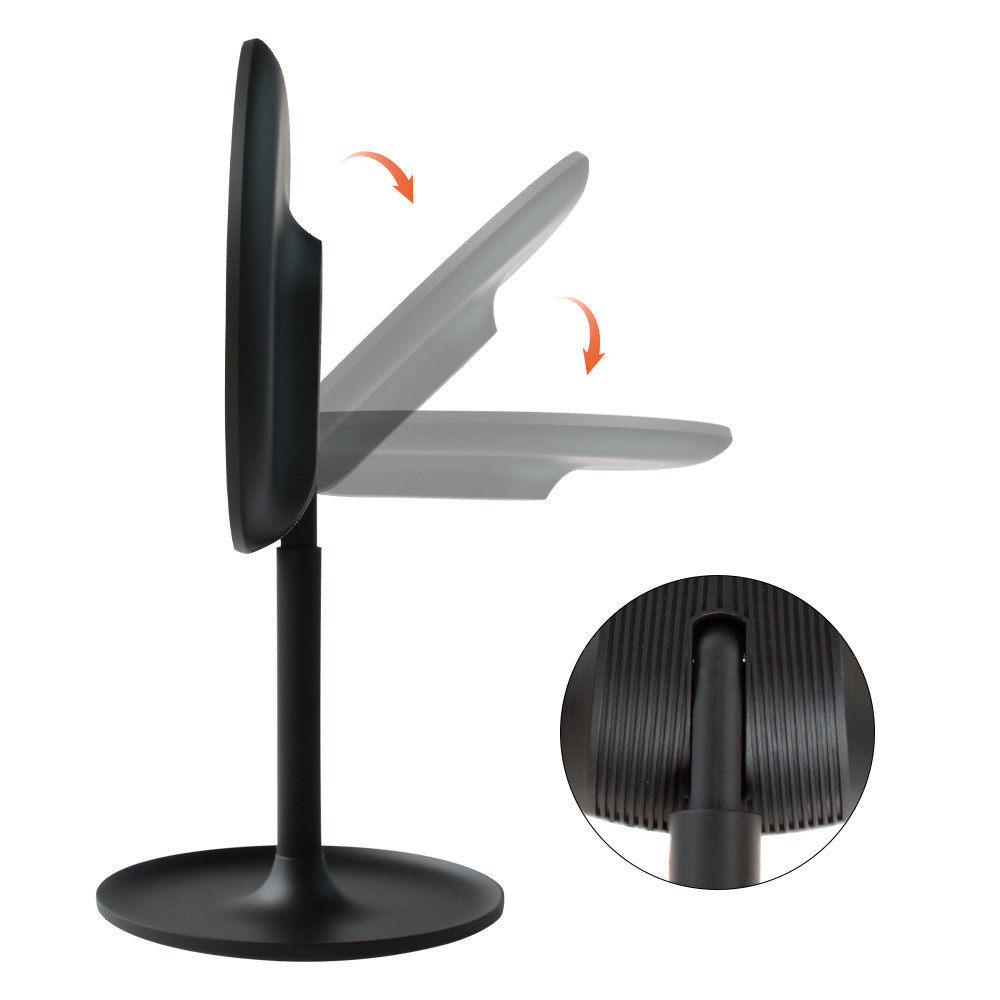 充电款黑色圆形化妆镜台式桌面美妆镜子5x放大led梳妆镜,家庭/个人清洁工具,随身化妆镜,淘宝优惠券,粉丝福利购,淘宝优惠卷