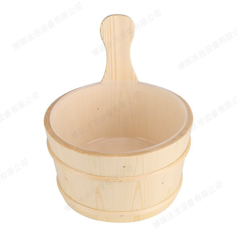 厂家直供桑拿房配件4l汗蒸箱桑拿房木桶木桶设备木质浴桶木勺