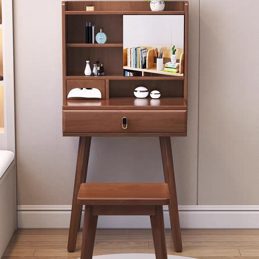 北欧实木梳妆台卧室化妆台小户型60cm日式简约现代经济型化妆桌子