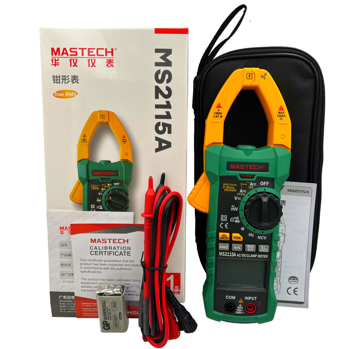 MASTECH华仪MS211交直流钳形表万用表真有效值电工钳型电流表