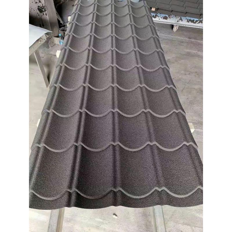 长条金属瓦一体彩石瓦彩石屋面瓦别墅仿古塑料金属彩石瓦厂家供应