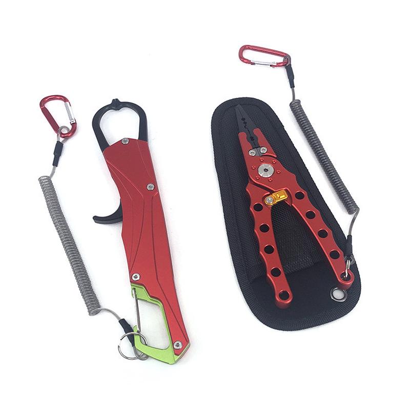 失手绳路亚钳套装多功能开环钳控鱼钳铝合金钓鱼钳配钢线控鱼器