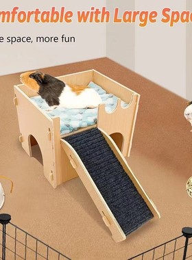 创意小型木制藏身躲避窝居家金丝熊木质栖息地新款豚鼠仓鼠小木屋