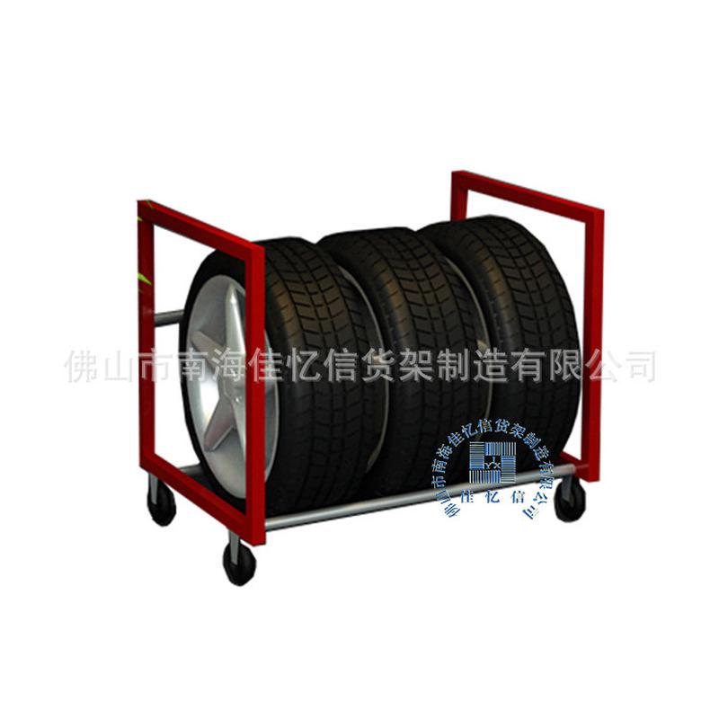 汽车维修店轮胎展架可汽车轮胎移动货架带轮子轮胎架轮胎车