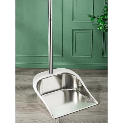 m3no批发不锈钢簸箕扫把组合扫斗单个撮子垃圾铲撮箕加厚加长硬毛