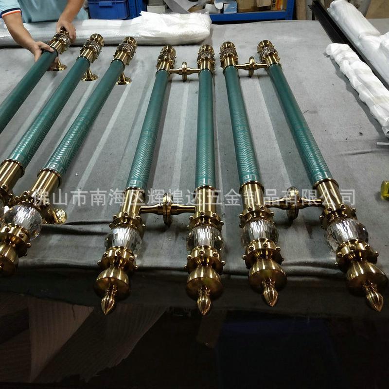 工厂定制不锈钢门把手水晶玻璃大门拉手豪华别墅住宅区入户门把手