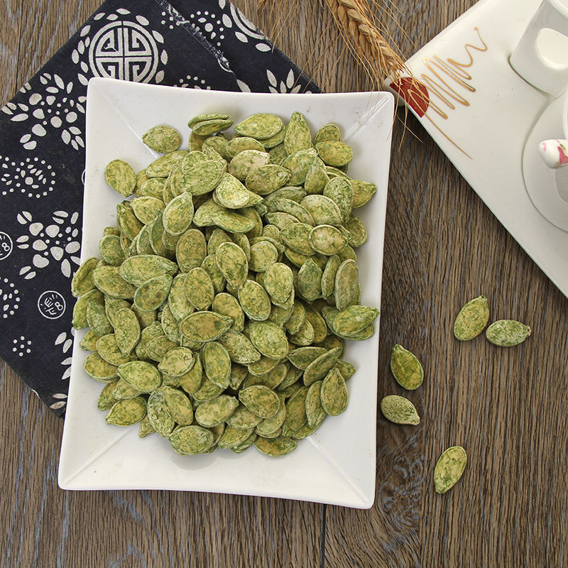 台湾谢记绿茶味南瓜子500g克雪白南瓜子茶点零食新货大颗粒年货
