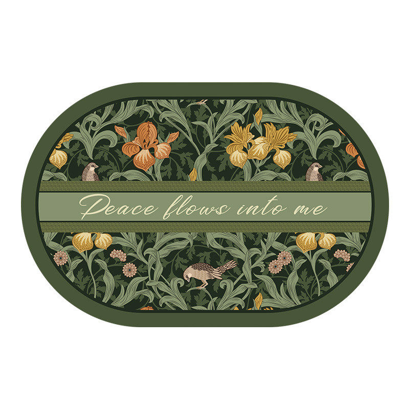 热销浴室地垫绿野之境】法式【厕所卫生间复古轻奢防滑吸水硅藻泥,居家布艺,家用脚垫,淘宝优惠券,粉丝福利购,淘宝优惠卷