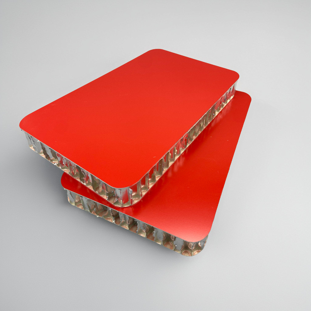 厂家定制安装色系空间增添活力红简便滚涂铝蜂窝板色彩斑斓多样