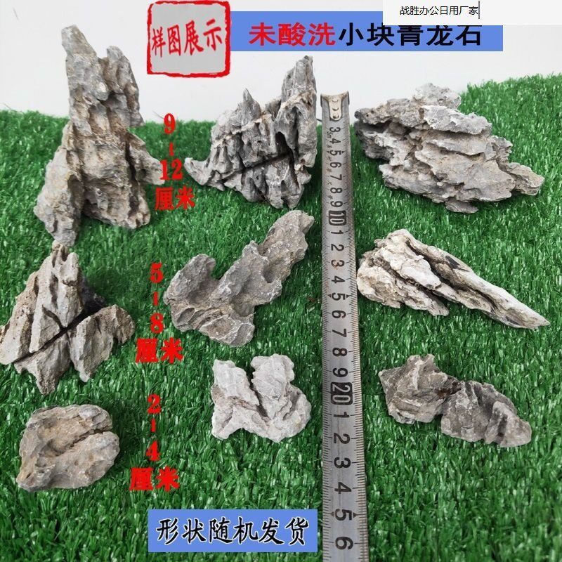 酸洗造景石小块精选微观草缸青龙石苔藓缸迷你型盆景摆件假山石头图片