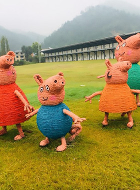 厂家供应园林仿真绿雕园林摆件景观绿植绿雕油菜花节布景