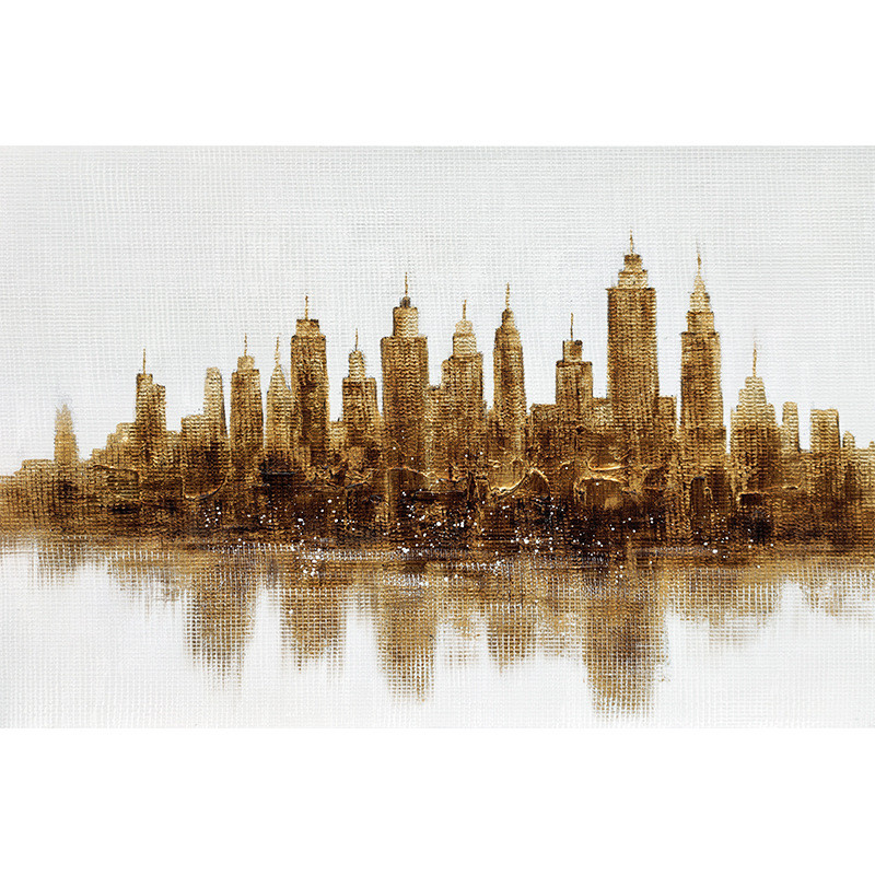 手绘油画美式风景纯立体抽象玄关画客厅沙发背景画轻奢装饰画图片