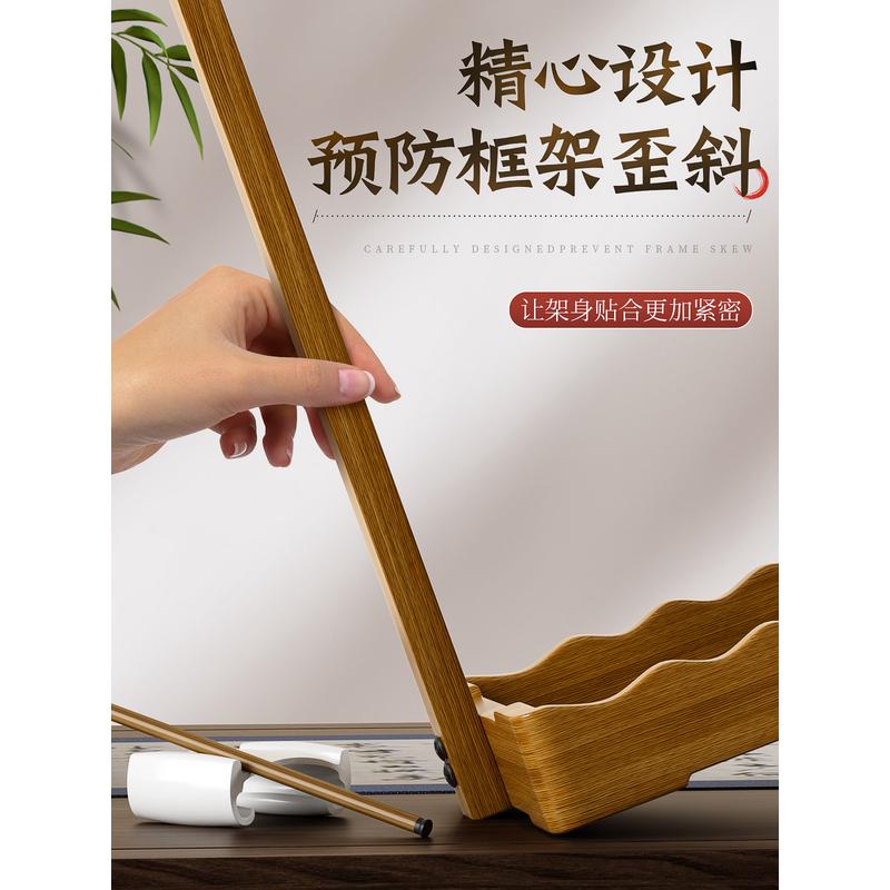 毛笔架笔挂实木架国画书法新中式桌面晾笔架小摆件挂笔的架子画芸